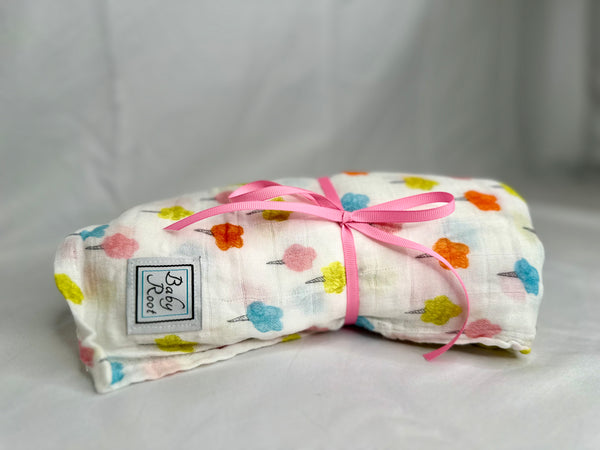 Cotton Candy Muslin Swaddle Blanket