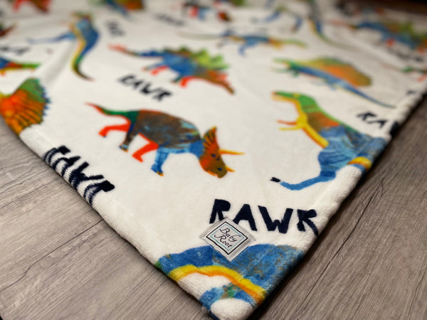 RAWR T-Rex Blanket 45”x45”