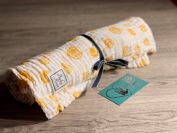 Sing Your Song Muslin Swaddle Blanket