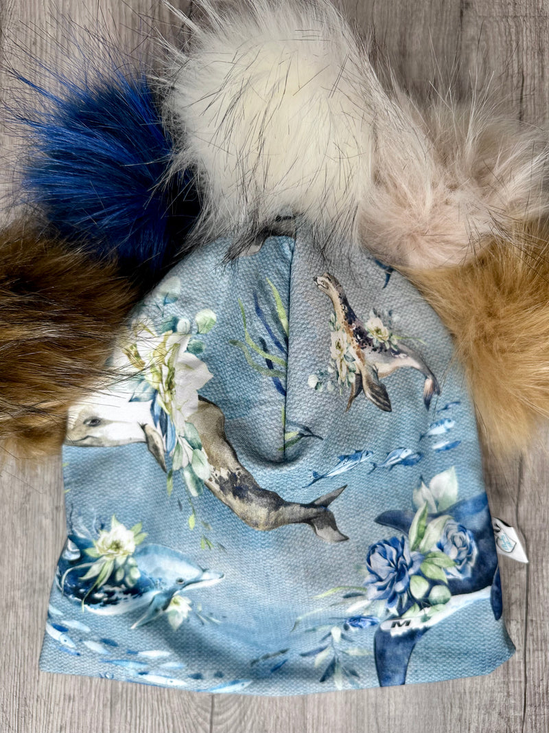 Floral Ocean with Whales & Seals