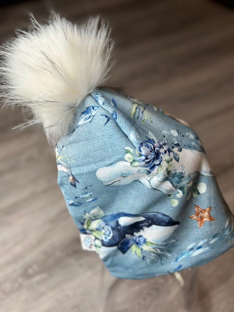 Floral Ocean with Whales & Seals