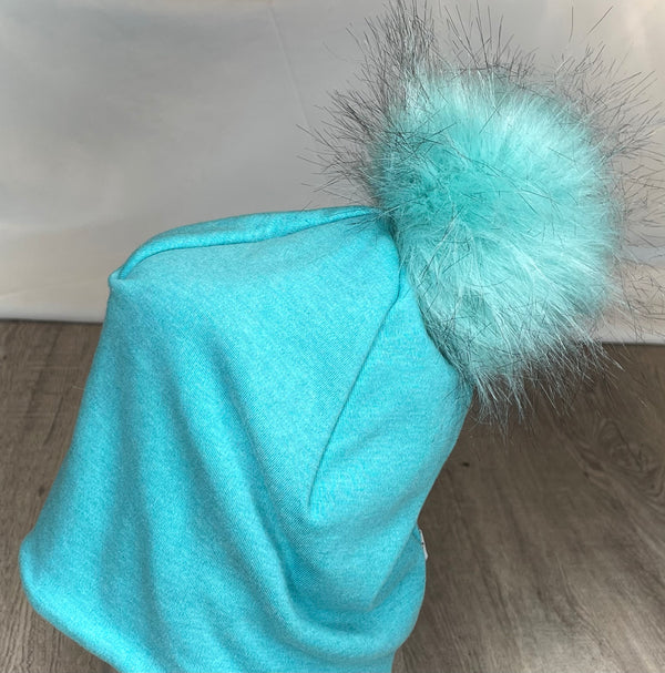 Solid Collection - Heathered Aquamarine Toque