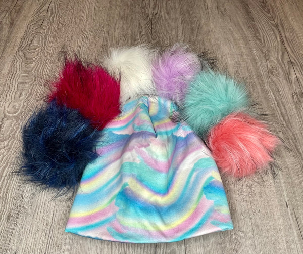 Rainbow Swirls Toque