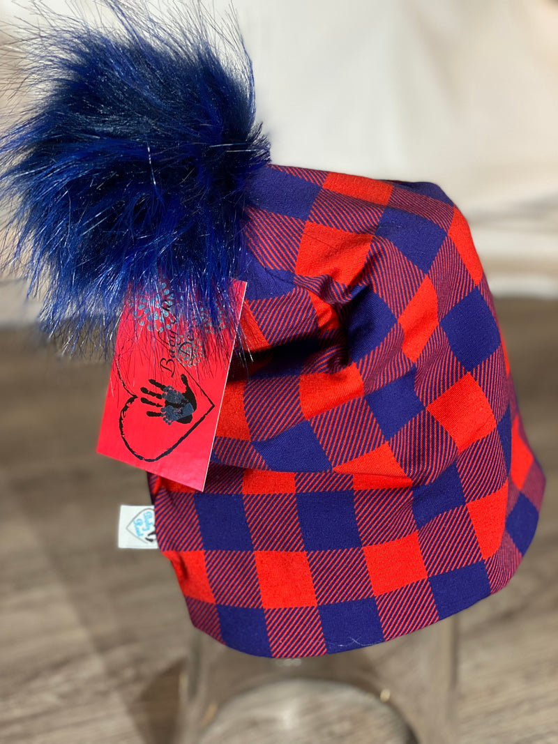 Navy and Red Jack Toque