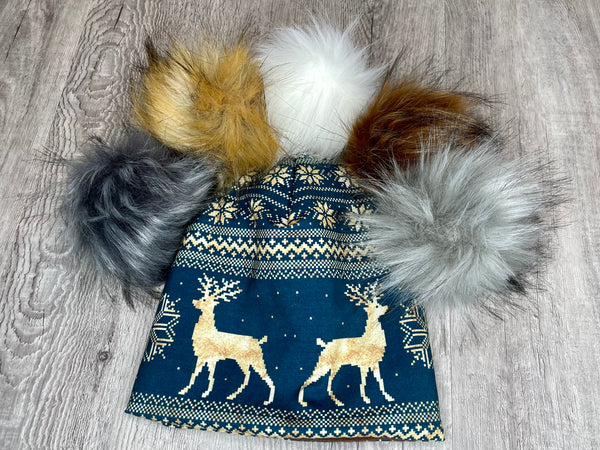 Snowflake Reindeer Toque