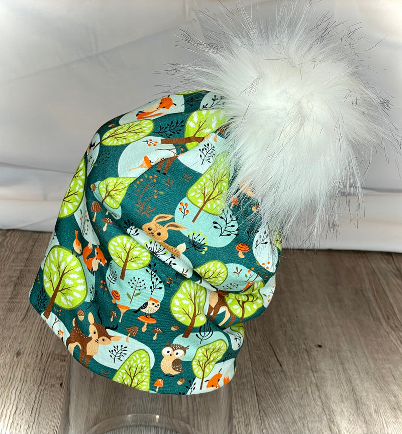 Green Forest Animals Toque