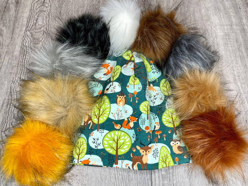 Green Forest Animals Toque