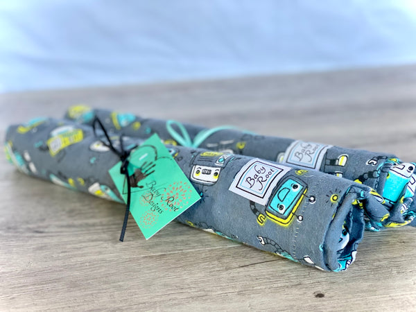 Robot Flannel Swaddle Blanket