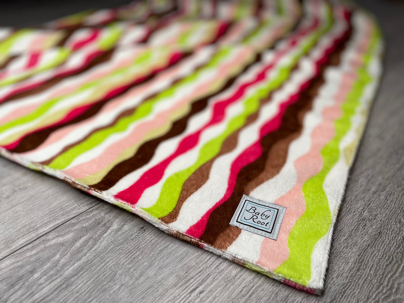 Neapolitan & Pistachio Ice Cream Blanket 51” x 31”