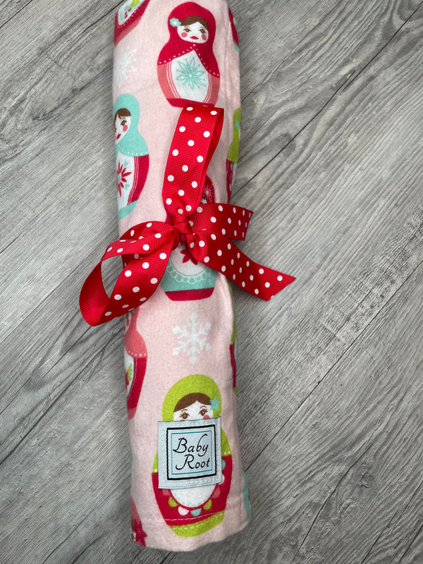 Nesting Dolls Flannel Swaddle Blanket