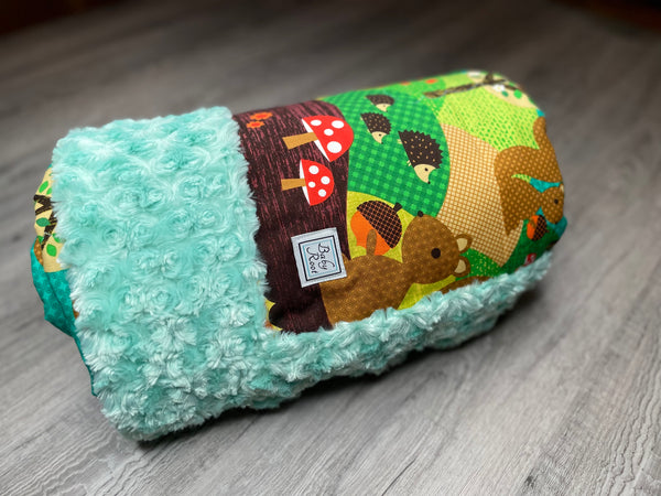 Squirrels in the Garden Quilted Blanket